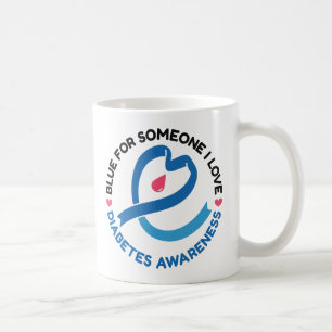 Blau für jemanden, den ich liebe – Diabetes-Bewuss Kaffeetasse