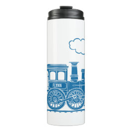 Blau für Kinder mit weißem Dampfzug individuelle N Thermosbecher