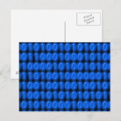 Blau für schwarzen Binärkode Postkarte (Vorne/Hinten)