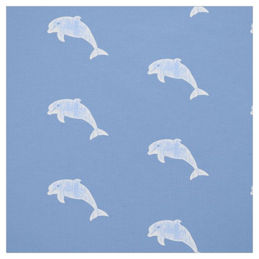 Blau gealterte Effektdelphine Stoff (Muster)