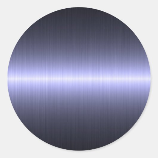 blau gebürstet stark runder aufkleber (Vorderseite)