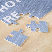 Blau gebürstetes Metall gemasert Puzzle (Seite)