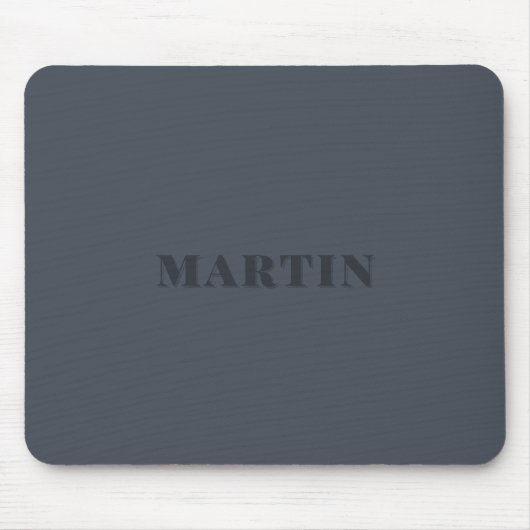 Blau gedämmt, Asche blauer individuelle Name Mousepad (Vorne)