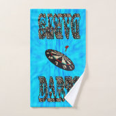 Blau Gefärbte Krawatte Dartdesign, Handtuchdesign Badhandtuch Set (Handtuch)
