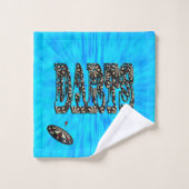 Blau Gefärbte Krawatte Dartdesign, Handtuchdesign Badhandtuch Set (Waschlappen)