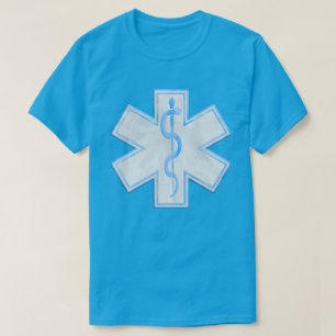 Blau-gefärbte Krawatte des Sanitäter-EMT T-Shirt