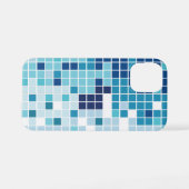 blau, gefliest, mosaik iPhone hülle (Rückseite (Horizontal))
