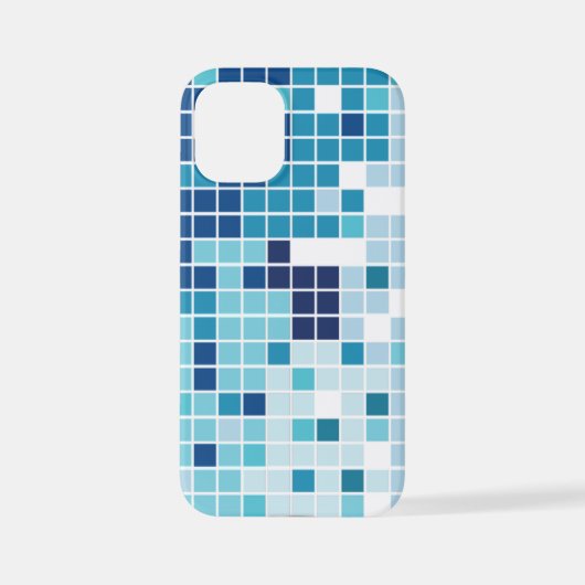 blau, gefliest, mosaik iPhone hülle (Rückseite)