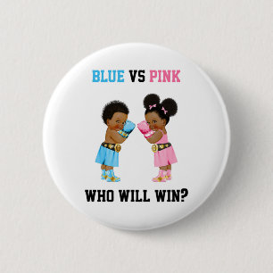 Blau gegen Pink Wer wird das Box-Thema Geschlecht Button