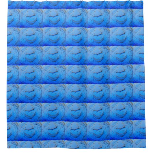 blau geklatschte Hände Duschvorhang (Vorderseite)