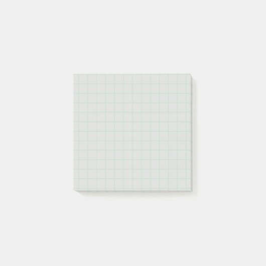 Blau gekreuztes Muster Subtile Grid Design Post-it Klebezettel (Vorderseite)