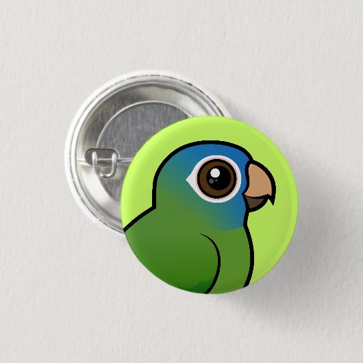 Blau-gekröntes Conure Button (Vorne & Hinten)