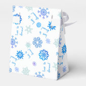 Blau Gelassen Schneeflocken Wählen Sie Ihre Farbe Geschenkschachtel (Rückseite)