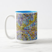 Blau & Gelb 15 oz Zwei-Tonen-Tasse Zweifarbige Tasse (Links)