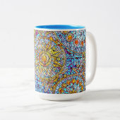Blau & Gelb 15 oz Zwei-Tonen-Tasse Zweifarbige Tasse (VorderseiteRechts)