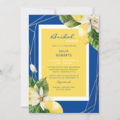 Blau-Gelb-Brautparty Einladung (Vorderseite)