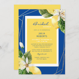 Blau-Gelb-Brautparty Einladung