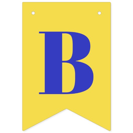 Blau-Gelb-Brautparty Wimpelkette (Zweite Fahne)