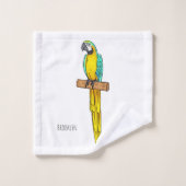 Blau-Gelb-Cartoon Badhandtuch Set (Waschlappen)