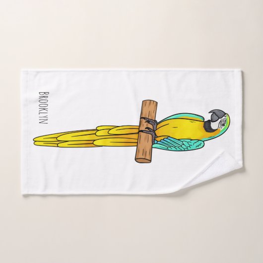 Blau-Gelb-Cartoon Badhandtuch Set (Handtuch)