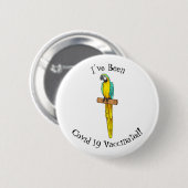 Blau-Gelb-Cartoon Button (Vorne & Hinten)