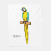 Blau-Gelb-Cartoon Fleecedecke (Vorderseite)