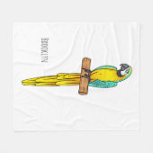 Blau-Gelb-Cartoon Fleecedecke (Vorderseite (Horizontal))