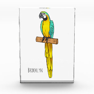 Blau-Gelb-Cartoon Fotoblock