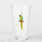 Blau-Gelb-Cartoon Glas