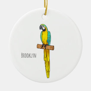 Blau-Gelb-Cartoon Keramik Ornament