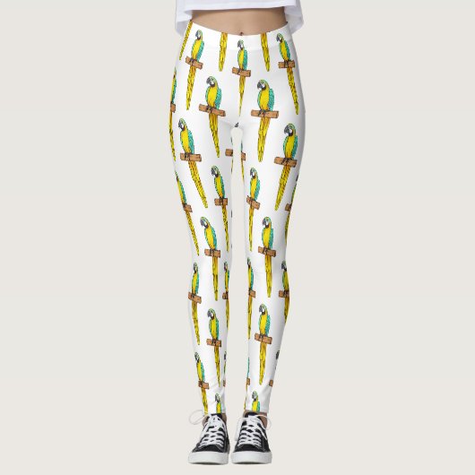 Blau-Gelb-Cartoon Leggings (Vorderseite)