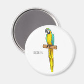 Blau-Gelb-Cartoon Magnet (Vorderseite/Rückseite)