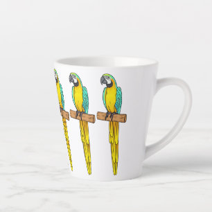 Blau-Gelb-Cartoon Milchtasse