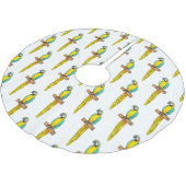 Blau-Gelb-Cartoon Polyester Weihnachtsbaumdecke (Schrägansicht)