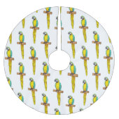 Blau-Gelb-Cartoon Polyester Weihnachtsbaumdecke (Vorderseite)