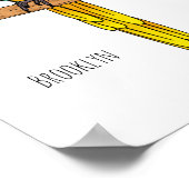 Blau-Gelb-Cartoon Poster (Ecke)