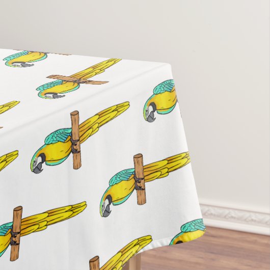 Blau-Gelb-Cartoon Tischdecke (Beispiel)