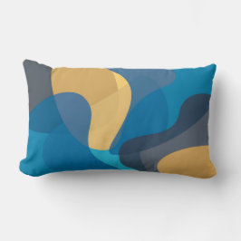 Blau, gelb, cool, trendige städtische Darstellung Lendenkissen