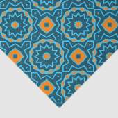 Blau & Gelb Elegant Boho Geometric Decoupage Seidenpapier (Ausschnitt)