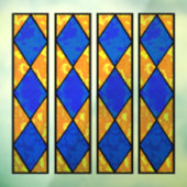 Blau/gelb - Fensterrahmen für den "gestalteten Gla Fensteraufkleber (Blatt 3)