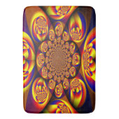 Blau, Gelb, Goldmini Badematte (Vorderseite Vertikal)