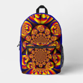 Blau, Gelb, Goldmini Bedruckter Rucksack (Vorderseite)