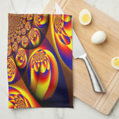 Blau, Gelb, Goldmini Geschirrtuch (Viertel Falte)