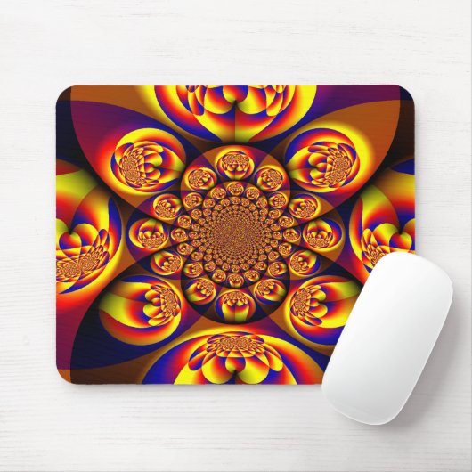Blau, Gelb, Goldmini Mousepad (Mit Mouse)