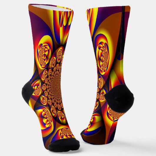 Blau, Gelb, Goldmini Socken (Gewinkelt)