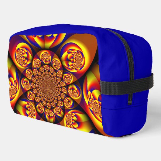 Blau, Gelb, Goldmini Waschbeutel (Linke Seite)