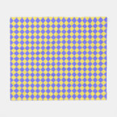 Blau-Gelb-Grau Fleecedecke (Vorderseite (Horizontal))