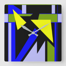 Blau, gelb, grün geometrische Formen