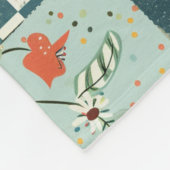 Blau Gelb Grün Quilt Patchwork Gingham Floral Fleecedecke (Ecke)