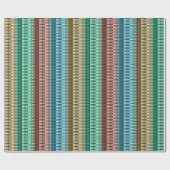 Blau Gelb Grün Rot Stilvoll Modernes Chic Muster Geschenkpapier (Flach)